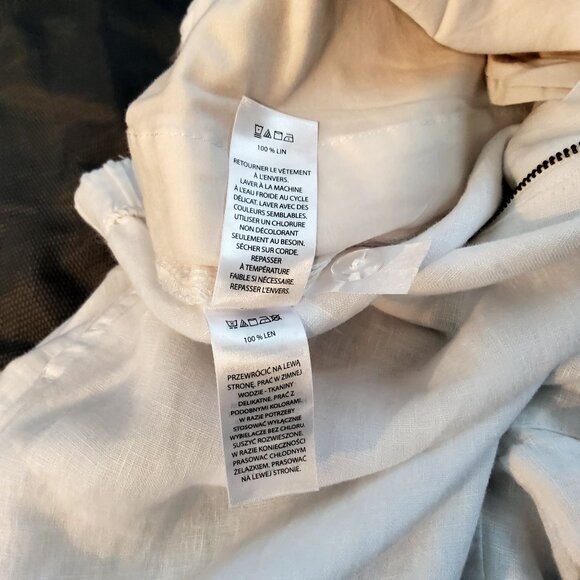 Rachel Zoe Womens Elegant White Color 100% Linen Pants Size 12 Wide Leg - Picture 8 of 9